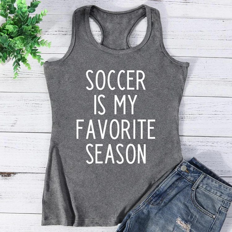 Soccer is my favorite season Vest Tank Top-0026085