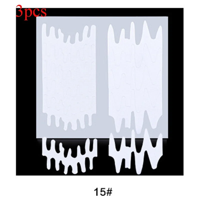 1 Sheet White French Manicure Strip Nail Art Form Fringe Tip Guides Sticker DIY Line Tips Decoration Tool-Nail Inspo