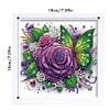 5D DIY Partial Special Shaped Drill Diamond Painting Kit Butterfly Decor With Frame Kit 18x18cm