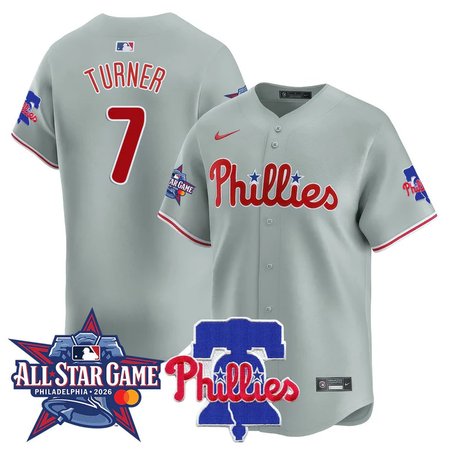 Youth Philadelphia Phillies #7 Trea Turner Gray 2026 MLB All-Star Jersey