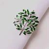 Green Tree Leaf Golden Silver Catering Napkin Ring