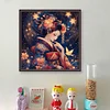 Kimono Woman And Bird-11CT Stamped Cross Stitch 50*50cm/19.69*19.69in