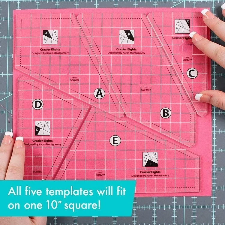 Creative Grids Crazier Eights Quilting Ruler Template