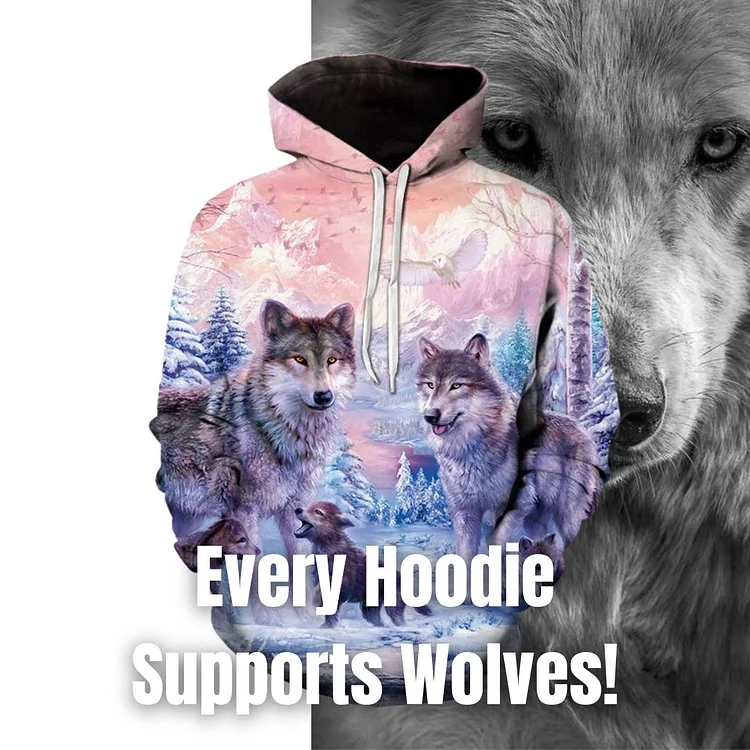 Wolf Mission Hoodie - Every Hoodie Supports Wolves