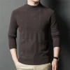 Round neck thick casual 100% wool sweater