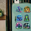 6Pcs Diamond Painting Halloween Magnets Refrigerator for Adults Kids