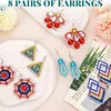 8 Pairs Double Sided Diamond Painting DIY Earring Making Kit for Women Girls