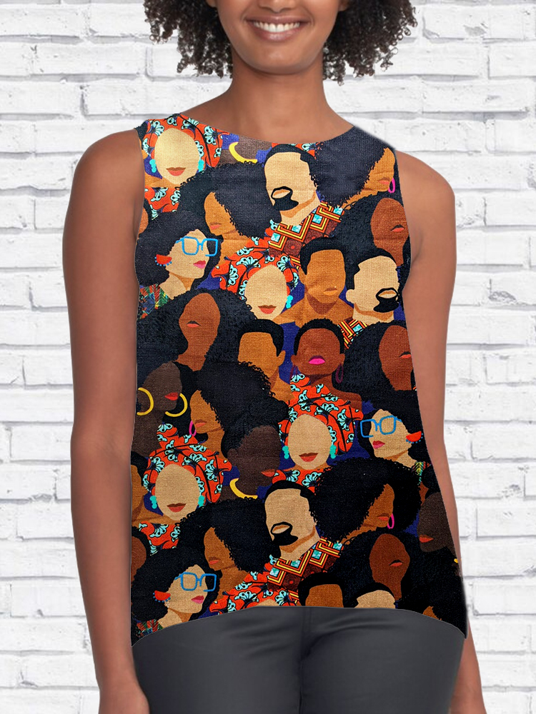 African People Graphic Casual Tank Top wearshes