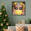 >SALE<5D DIY Full Round Drill Diamond Painting Veiled Girl Kit Home Decoration 30x30cm