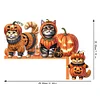 (US Local)Halloween Cat Diamond Art Door Right Angle Sign for Indoor Outdoor Wall