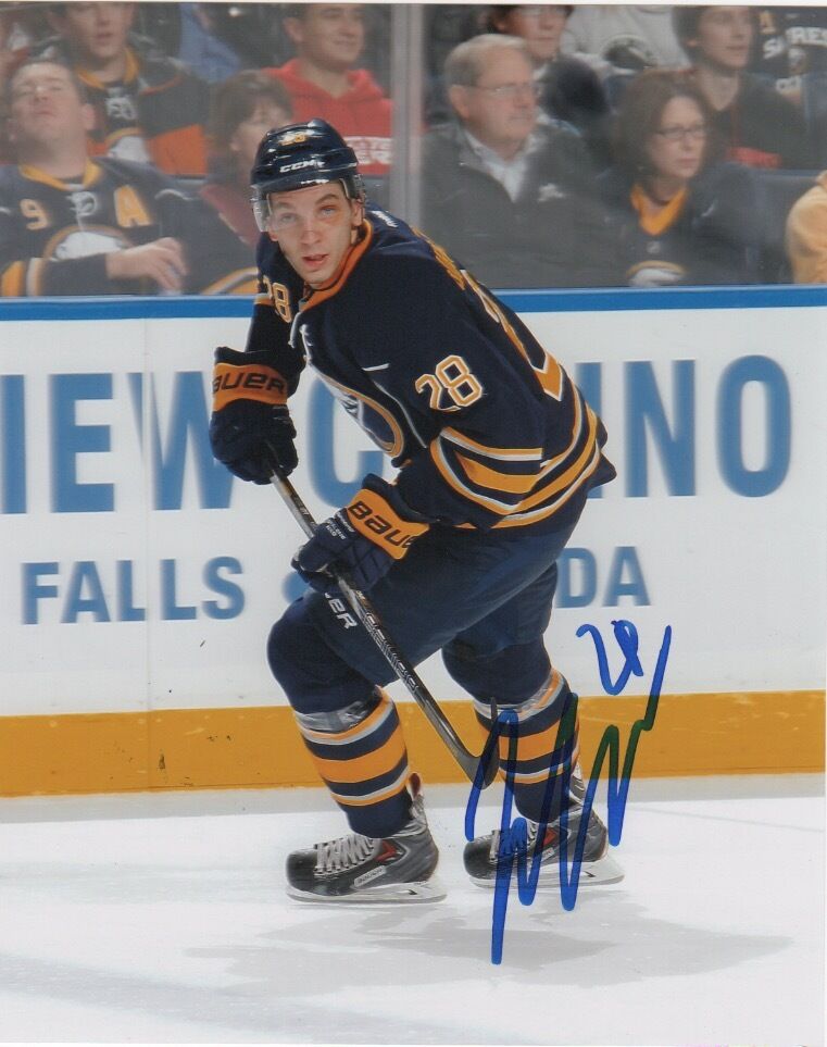 Buffalo Sabres Zemgus Girgensons Signed Autographed NHL Photo Poster painting 8x10 COA D