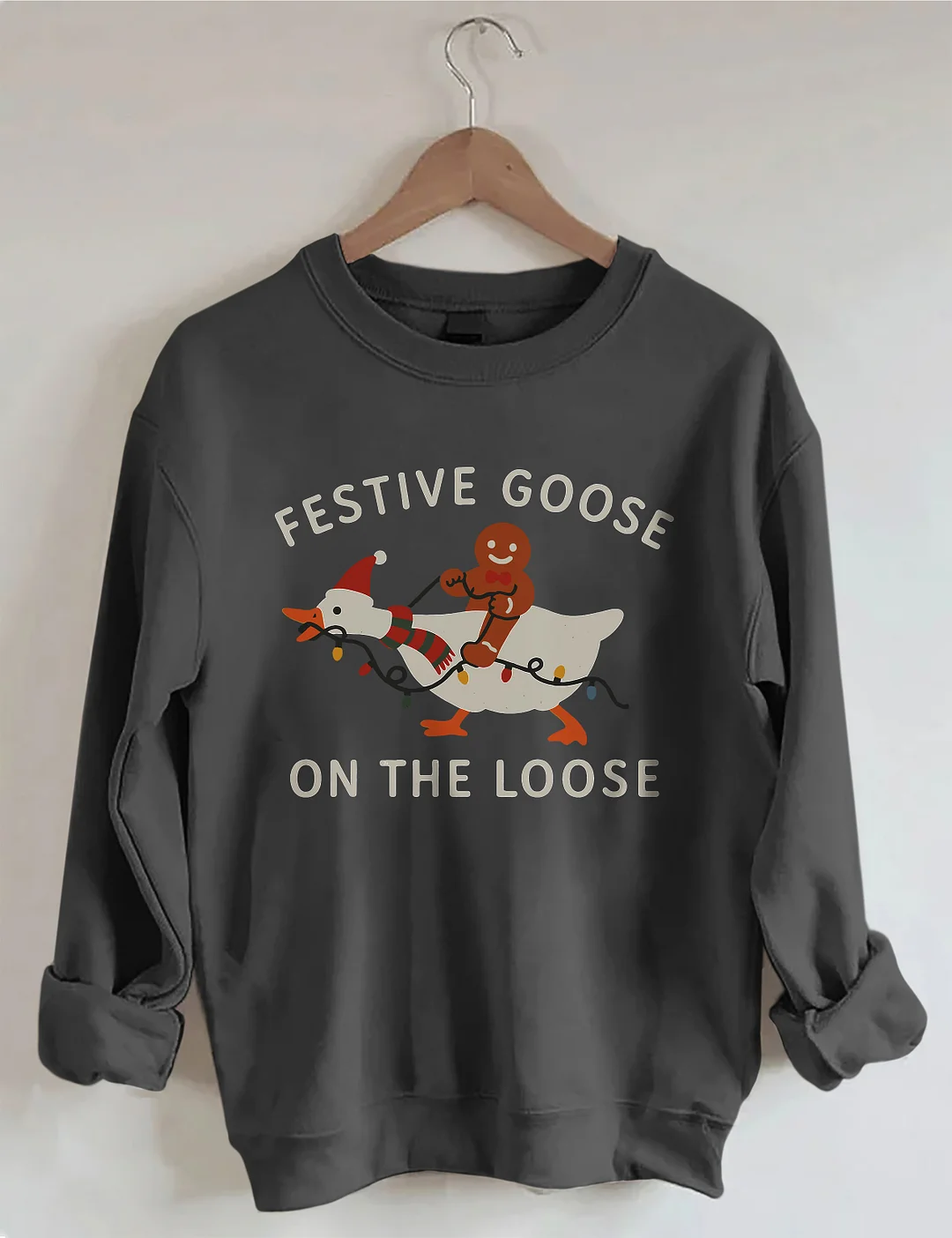 Festive Goose On The Loose Sweatshirt