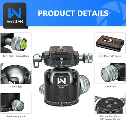 WEYLLAN - Camera Tripod, Head and Accessories