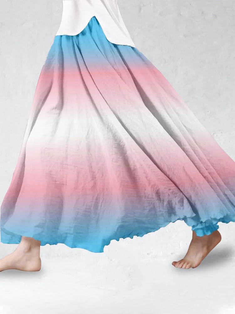 Trans Flag inspirierter Kontrast leinen rock