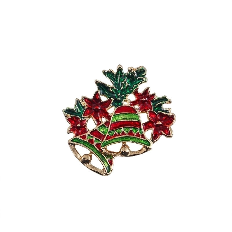 Fashion Pin Christmas Tree Alloy Plating Rhinestones Women’S Brooches