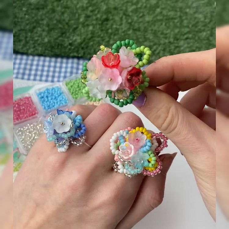 【Mother's Day】DIY Flower Bouquet Rings Kit - Include All Accessories