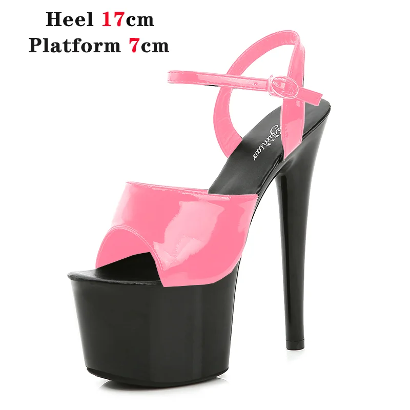 Qengg Mixed Color Shoes Stripper Heels Women Sandals Sexy Shoes Party Club Sandals 17 CM Platform High-heeled Wedding Shoes Pole Dance