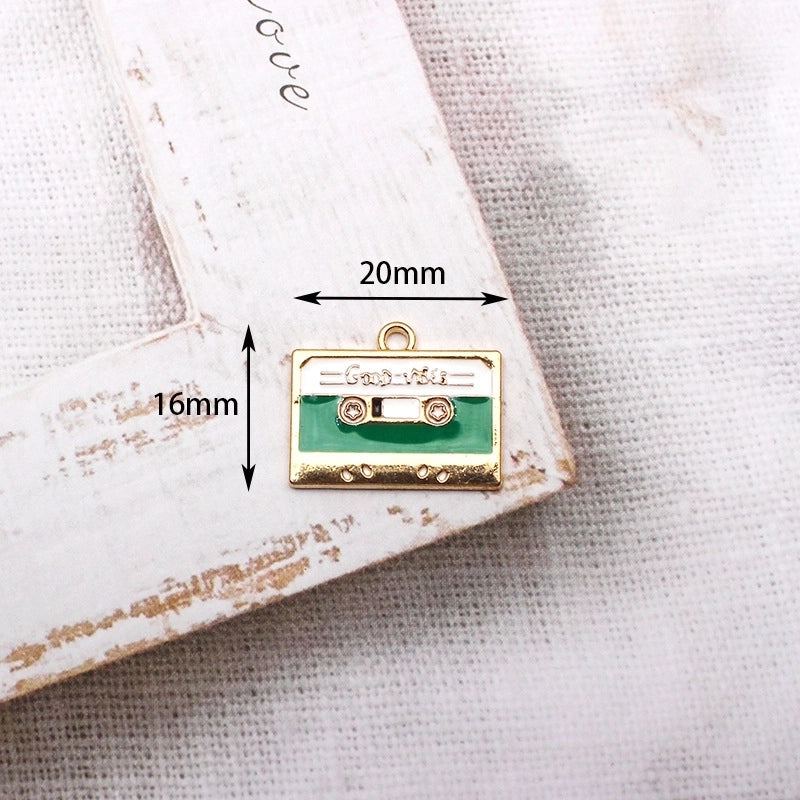 10 Pieces Retro Nostalgic Style Alloy Oil Drop DIY Jewelry Accessories 80 90 S Feeling Bicycle Sewing Machine Camera Pendant