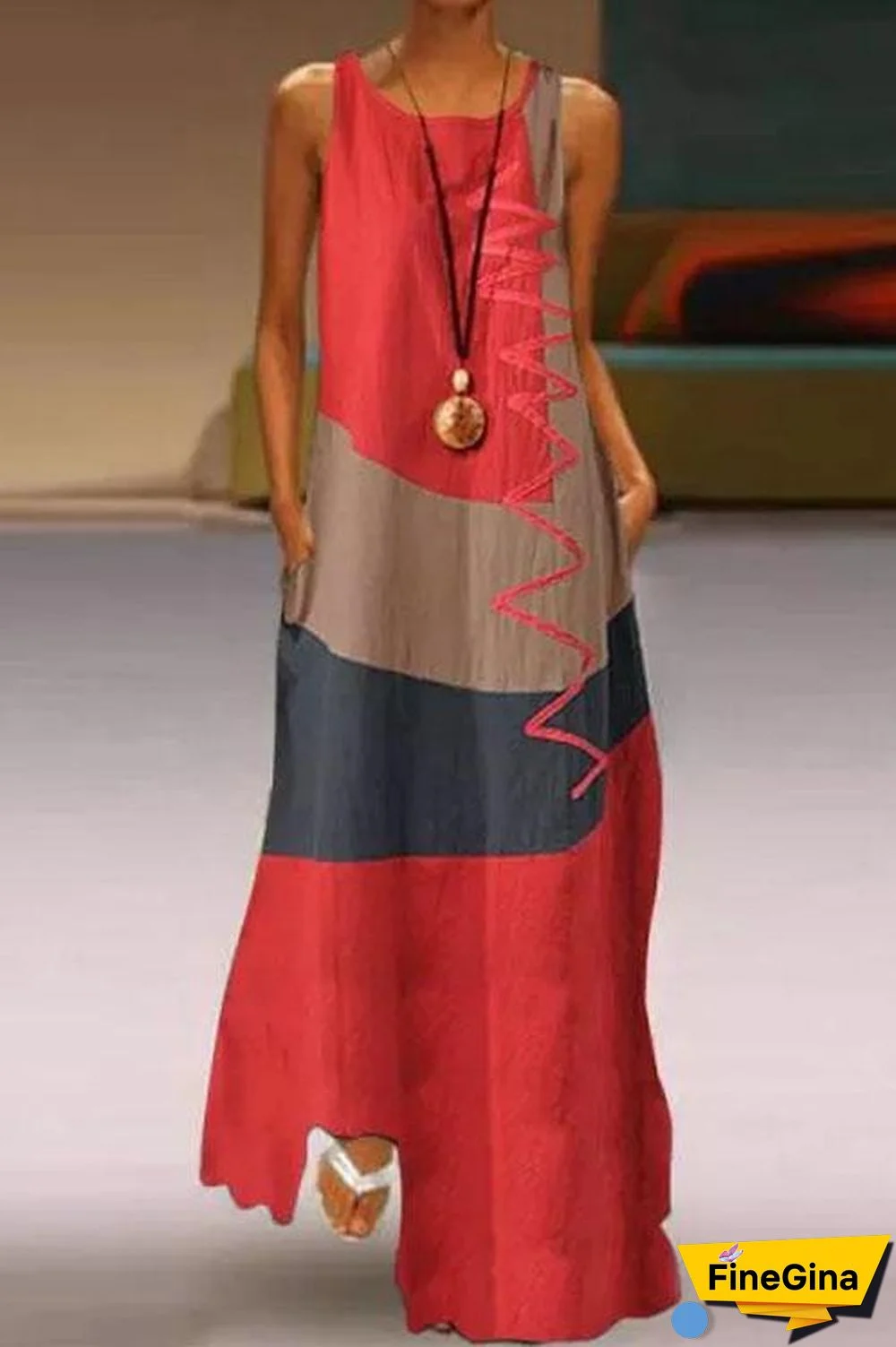 Fashion Show Stitch Maxi Dress
