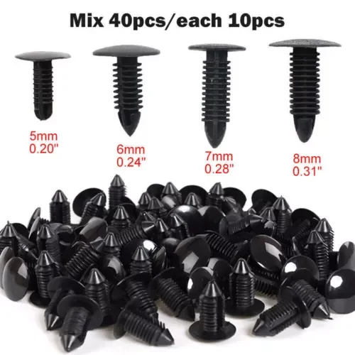 Dronehint 40x/Set 5-8mm Universal Car Parts Body Trim Push Pin Rivet Panel Fasteners Clips (For: Acura) Parts