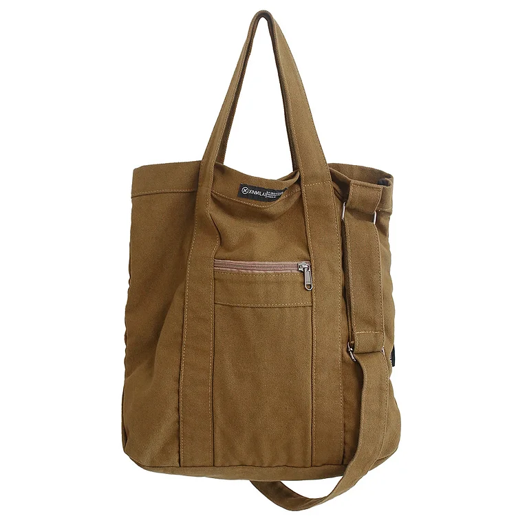 Women Shoulder Bag Canvas Vintage Crossbody Bags Casual Leisure Bags (Coffee)