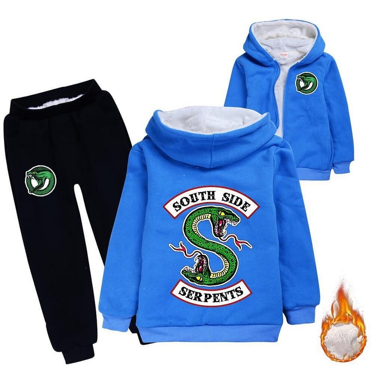 Mayoulove South Side Serpents Print Boys Girls Lined Cotton Hoodie N Sweatpants-Mayoulove