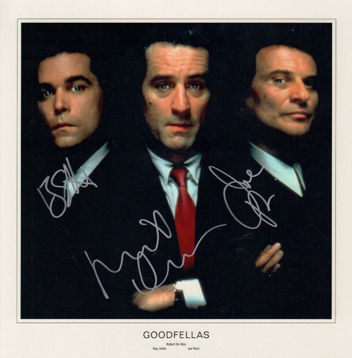 GOODFELLAS Signed Photo Poster paintinggraph RAY LIOTTA / ROBERT DE NIRO / JOE PESCI - preprint