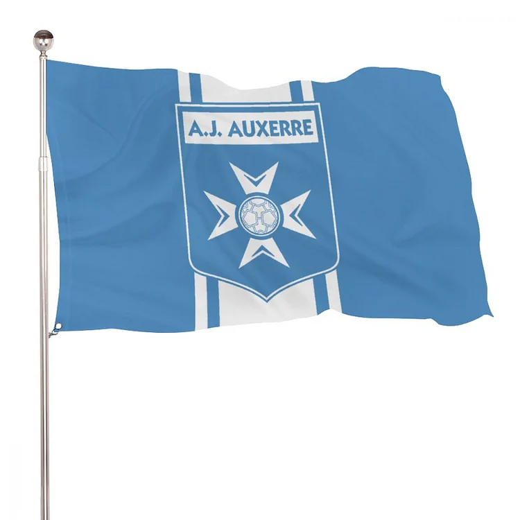 AJ Auxerre Drapeau Drapeau Intérieur Extérieur 90cmX150cm Avec Deux Œillets