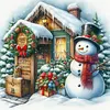 Christmas Cottage-11CT Stamped Cross Stitch 45*45cm/17.72*17.72in