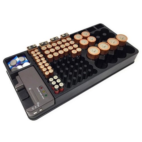 Battery Organizer With Energy Tester