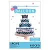 10PCS Birthday Cake Sitting Cartoon Bear Party Celebration Decor Aluminum Film Balloons