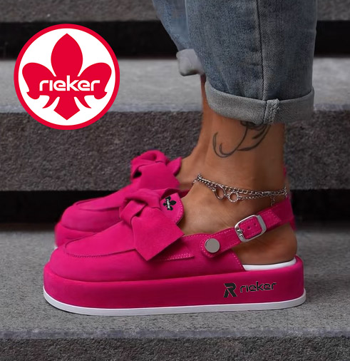 RIEKER® New Bow Suede Sandals