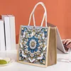 DIY Mandala 5D Diamond Painting Linen Tote Bag