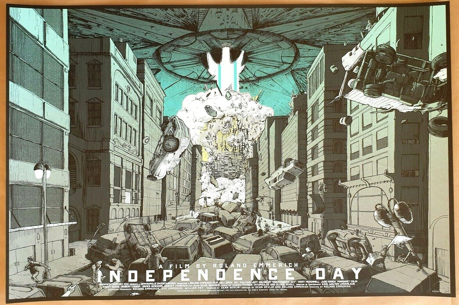 DAVE KLOC - INDEPENDENCE DAY Screen Print Poster /200 Will Smith David