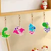 >SALE<12PCS Cartoon Dinosaur Double Sided Diamond Painting Keychain for Beginner Adult
