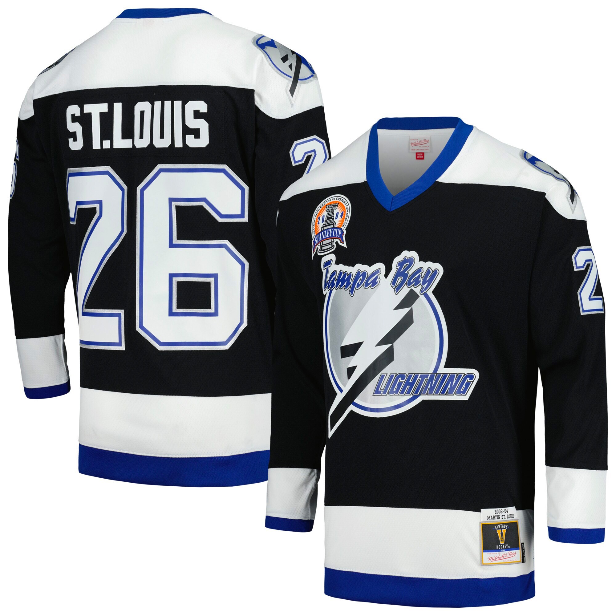 Martin St. Louis Tampa Bay Lightning Mitchell & Ness 2004 Stanley Cup Champions Blue Line   Jersey – Black mysite
