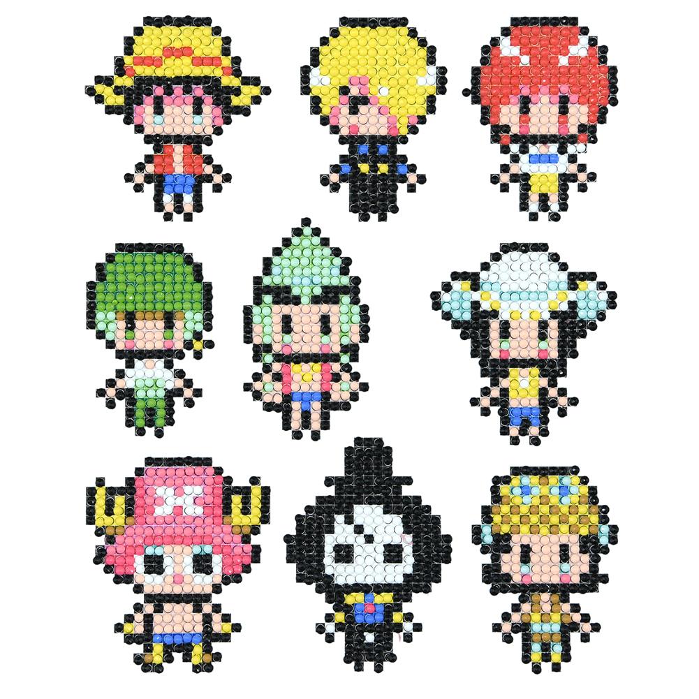 

9pcs Cartoon Anime - 5D DIY Craft-Sticker, 501 Original