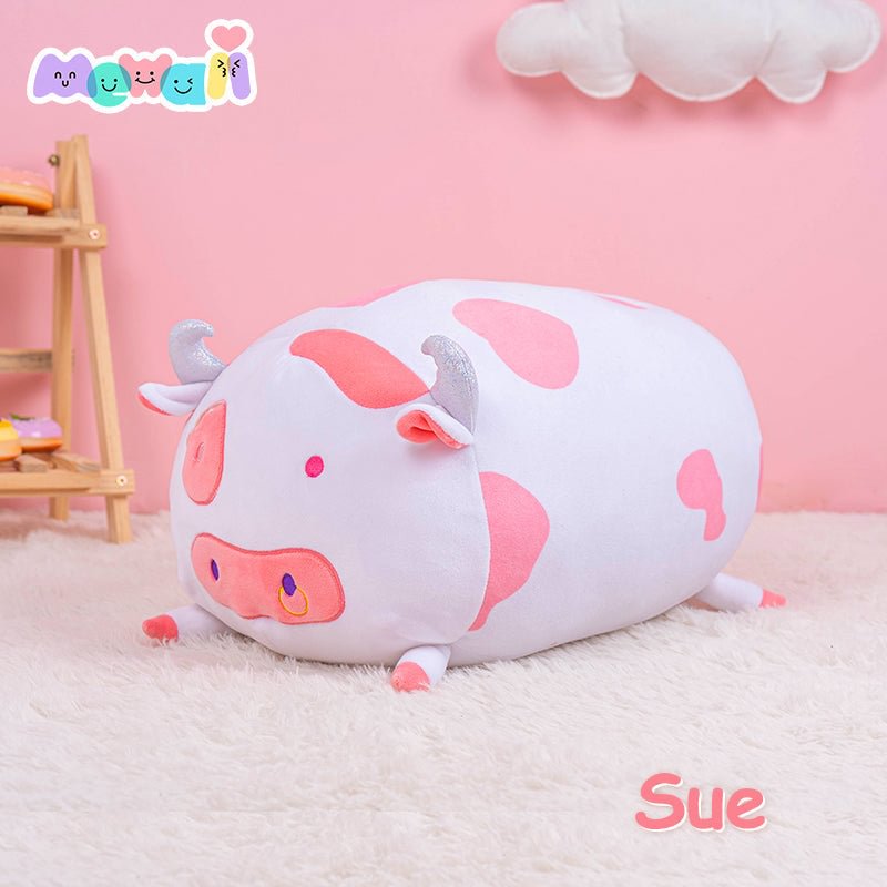 Peluche Vache Oreiller en Peluche Kawaii Peluche Animaux Pour Bebe et Adulte