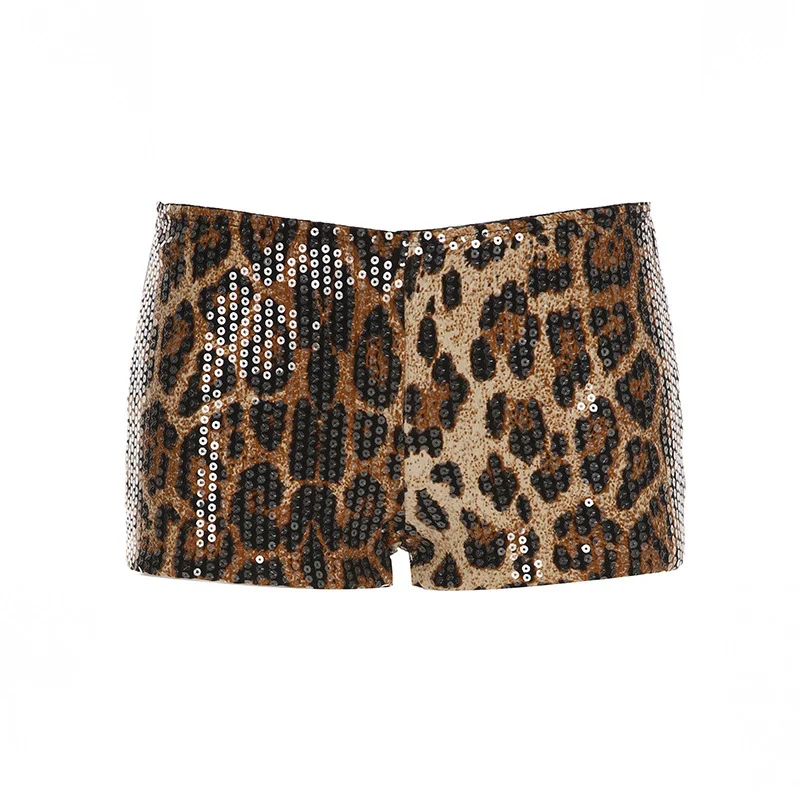 Nigikala Nigikala Women's Leopard-Print Leopard Time Tice Babes Tat-Bowl Skirt Street Sexy Low-Rise Thin Skirt