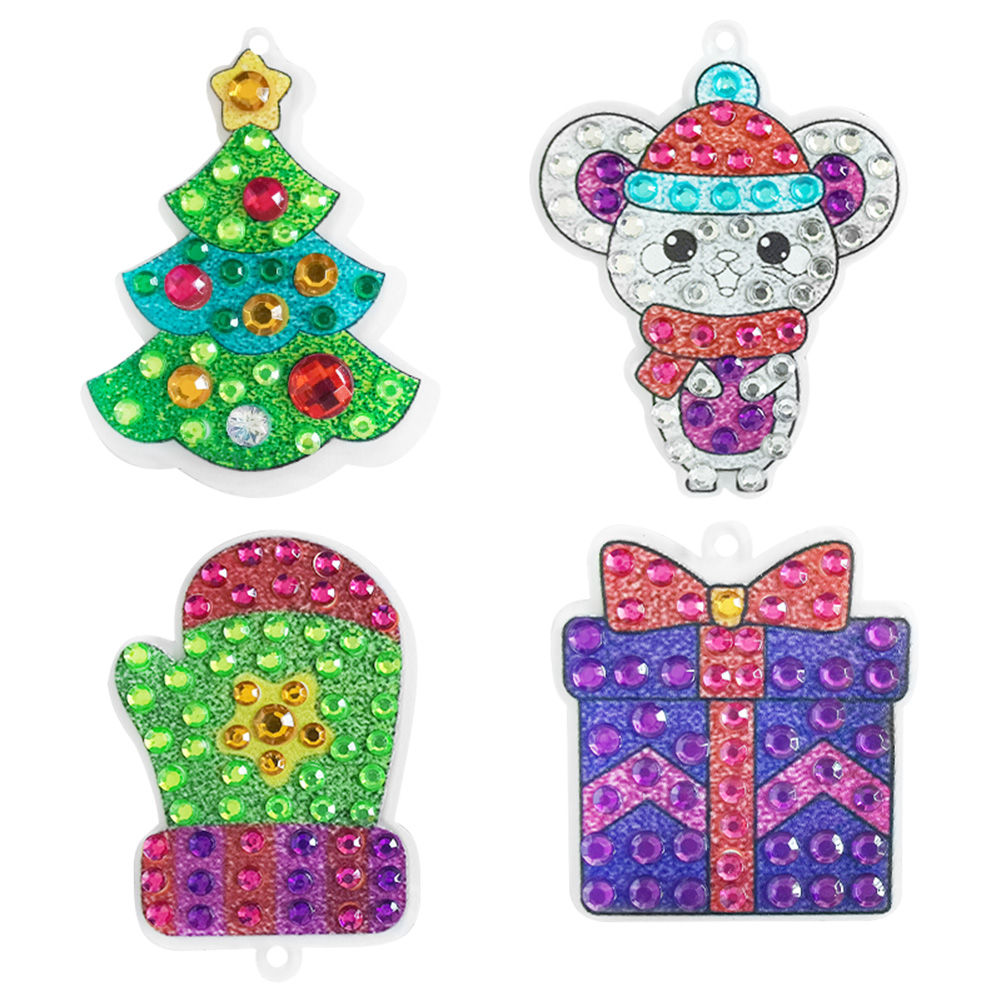 

4x Christmas - 5D DIY Craft Keychain, 501 Original