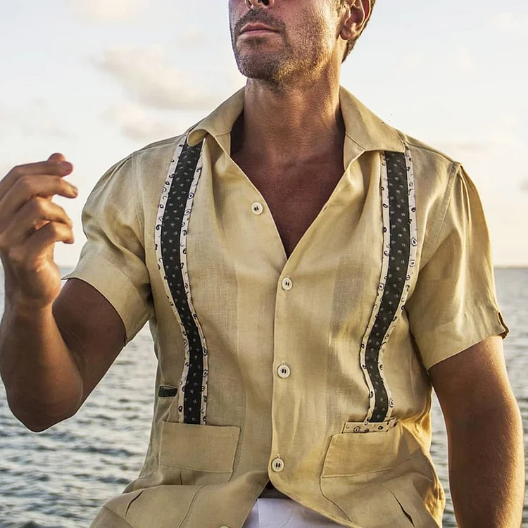 Men's Vintage Guayabera Shirt 4641