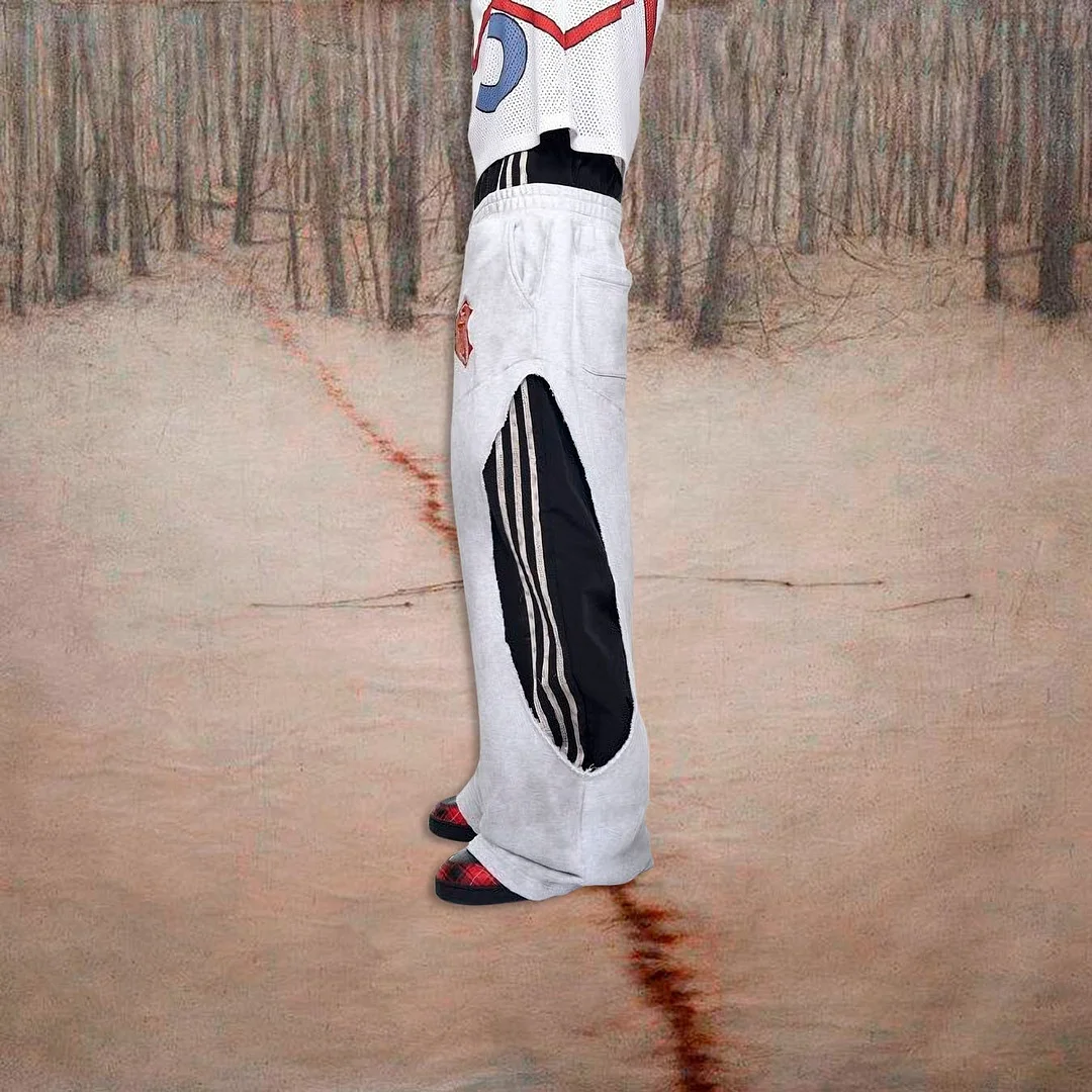 Athvotar Athvotar Autumn And Winter Festival High Street Fashion Splicing Tight Low-Rise Straight Slack Trousers Clothing