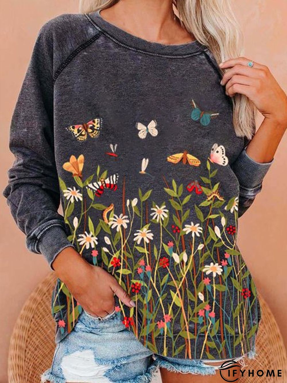 Women Outdoor Casual Long Sleeve Sweatshirt | IFYHOME