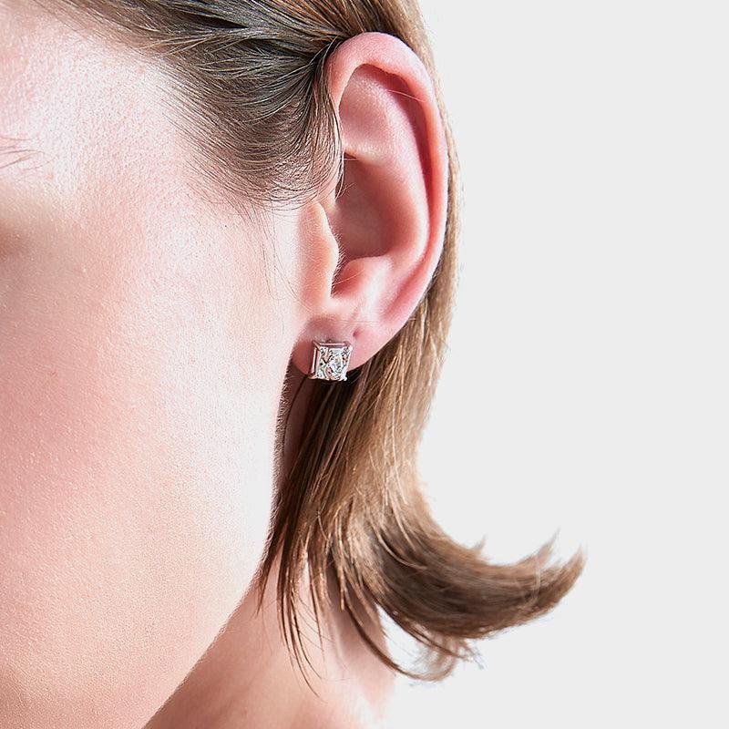 See Me Pleated Square Earrings
