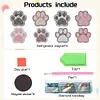 8pcs DIY Cat Paw Diamond Painting Acrylic Fridge Magnet