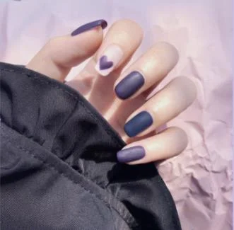 24pcs/set White Gradient Fake Nails Pre-design Nail Accessories Full Cover Nail Art Tips Manicure Square False Nails-Nail Inspo