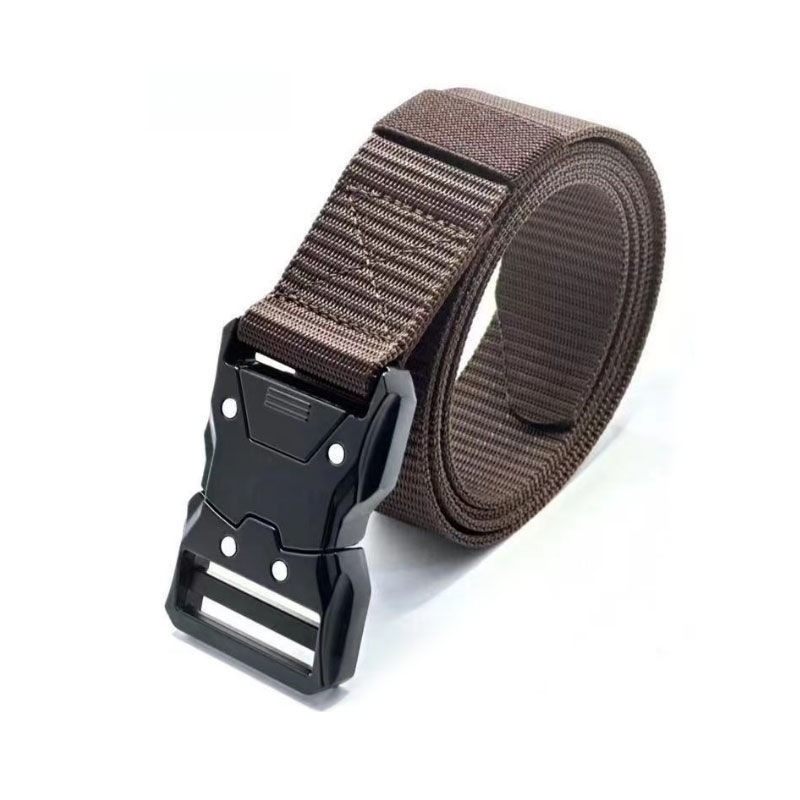 Men'S Outdoor Sports And Casual Nylon Elastic Buckle Automatic Tactical Canvas Belt