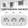 3 Horizontal Socket Power Adapter Power Converter Socket for Living Room Bedroom