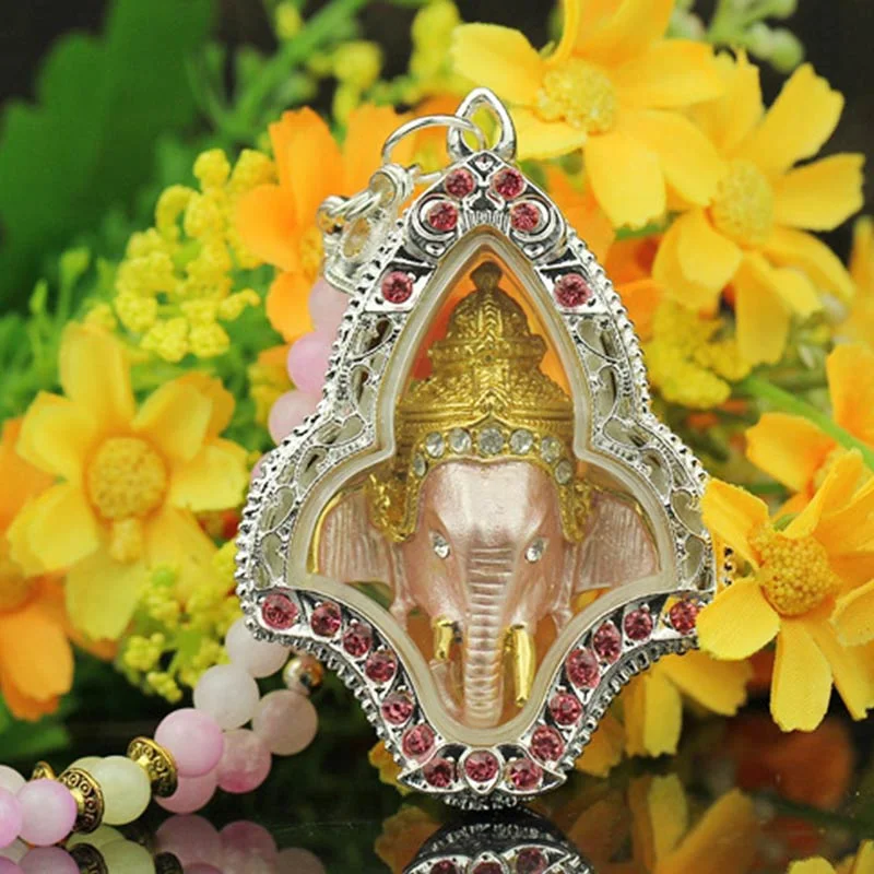 Obsidian Buddha Protection Black Bead Pendant Necklace