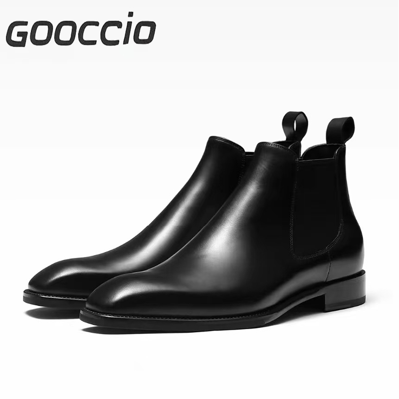 TF211 Italian Calf-Skin Dress Boots/Chelsea Boots For Men GOOCCIO   